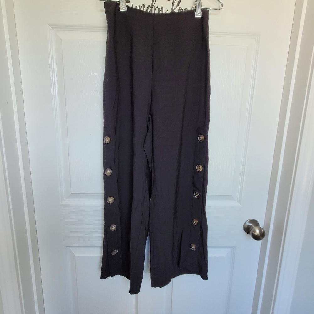 Essue Wide Leg Pants Small Womens Button Side Casual Dress